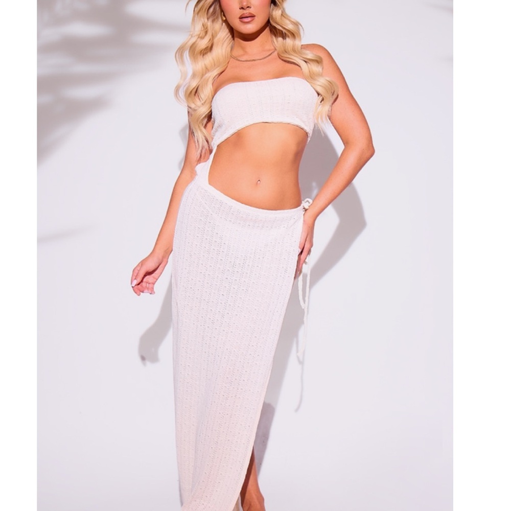 Cream Knit Two-Piece Set